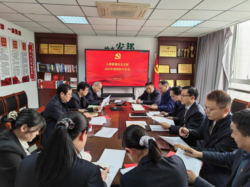 公司人事質量安全黨支部召開2025年度組織生活會